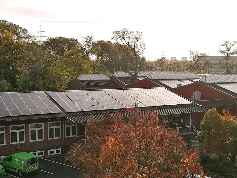 Blick auf die medl PV Anlage medl-PV-Anlage von linksoben