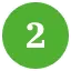 ikonografischer Kreis in Grün mit einer weißen Zwei in der Mitte - Element für Schritt für Schritt Darstellungen