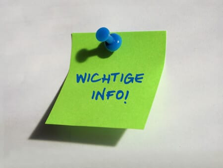 wichtige info Post It